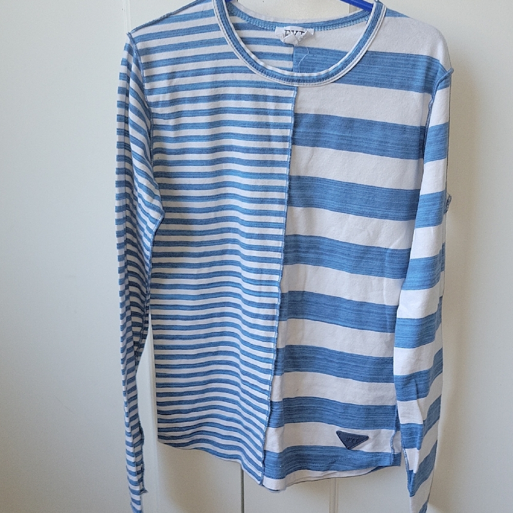 Striped Blue and White Girls Shirt